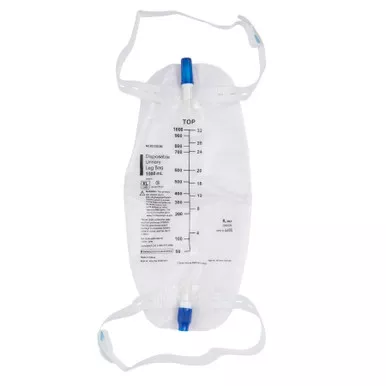 McKesson 4605 - Urinary Leg Bag Anti-Reflux Valve Sterile 1000 mL