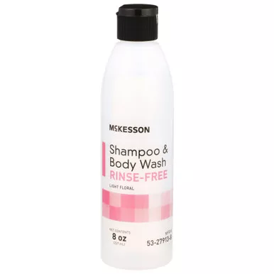 McKesson 53-27913-8 - Rinse-Free Shampoo and Body Wash McKesson 8 oz. Flip Top Bottle Light Floral Scent