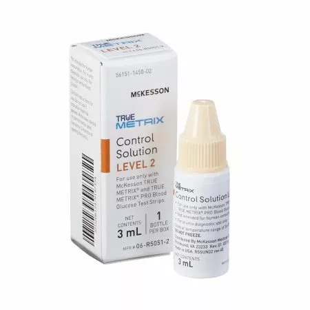 McKesson Blood Glucose Control Solution McKesson TRUE METRIX 3 mL Level 2 - Case of 24 - 06-R5051-2-CS
