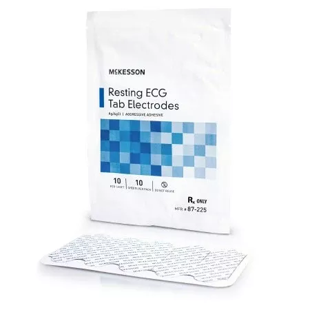 McKesson ECG Resting Electrode McKesson Non-Radiolucent Tab Connector 10 per Pack - Case of 40 - 87-220-CS