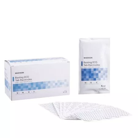 McKesson ECG Resting Electrode McKesson Non-Radiolucent Tab Connector 100 per Pack - Case of 40 - 87-230-CS