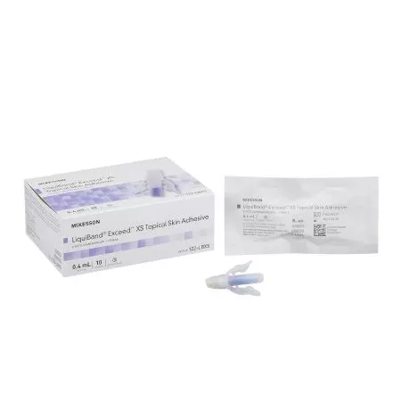 McKesson Skin Adhesive McKesson LiquiBand Exceed™ 0.4 mL Liquid Dome Applicator Tip 2-Octyl Cyanoacrylate - Each - 122-LBXS-EA