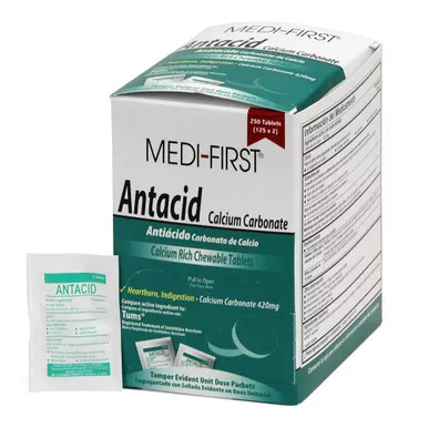 Medique Products 80248 - Antacid Medi-First 420 mg Strength Tablet 2 per Pack