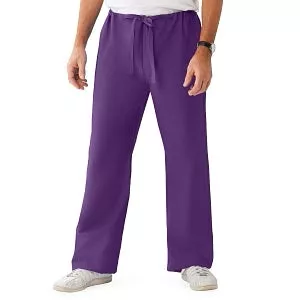 Medline ComfortEase Unisex Reversible Scrub Pants with Drawstring - ComfortEase Unisex Reversible Drawstring Cargo Scrub Pants with Medline Color-Coding, Size 2XL Regular Inseam, Caribbean Blue - 900JCBXXL-CM