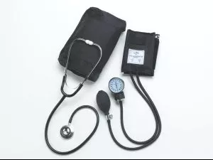Medline Compli-Mates Dual-Head Stethoscope and Blood Pressure Combo Kits - Dual-Head Stethoscope and Handheld Aneroid Sphygmomanometer Combination Kit, Adult, Hunter Green - MDS9133