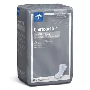 Medline ContourPlus Bladder Control Pads - ContourPlus Bladder Control Pad for Incontinence, Moderate, 6.5" x 13.5" - BCPADE02LB