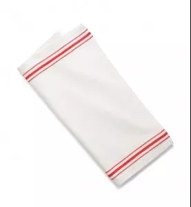 Medline Crash Towels - Crash Towel, Red Stripe, 17" x 33", 6 Dozen / Case - MDTUT3C20REDZ