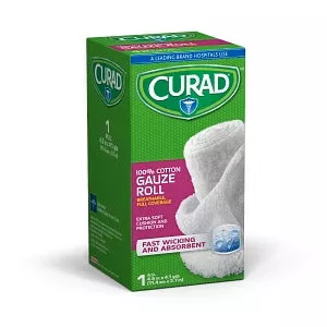 Medline CURAD 100% Cotton Bandage Roll - CURAD 100% Cotton Gauze Roll, 4.5" x 4 yd. - CUR25865ERB