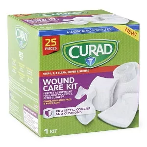 Medline CURAD 25-Piece Wound Care Kit - CURAD Wound Care Kit - CUR1625V1