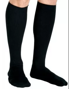 Medline CURAD Compression Dress Socks - CURAD Knee-High Compression Dress Socks with 15-20 mmHg, Black Color, Size D, Short Length - MDS1716DBS
