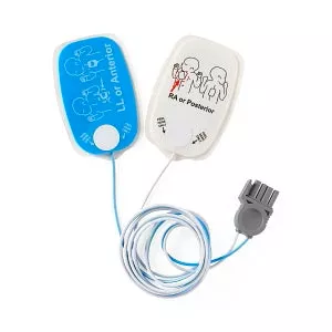 Medline Defibrillator Pads - Physio-Control Compatible Pediatric Radiolucent Defibrillator Pad with Leads-In Packaging - MDSPEDPHY