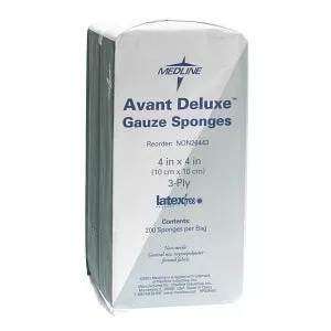 Medline Deluxe Nonsterile Nonwoven Gauze Sponges - Deluxe Nonsterile Nonwoven 3-Ply Gauze Sponges, 2" x 2" - NON26223