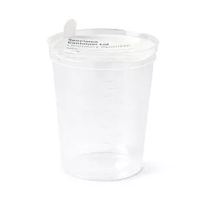 Medline Deluxe Urinalysis Container - Deluxe Urinalysis Container, Clear Plastic Lid, 6 oz. - DYND30100