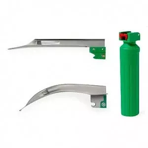 Medline Disposable Fiber Optic Laryngoscopes - Miller #0 Metal Disposable Fiber Optic Laryngoscope Blade - MDS0425550