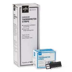 Medline Disposable Forehead Thermometer Strip - Disposable Forehead Thermometer Strip, 5, 000 EA per Case - MDSTS101