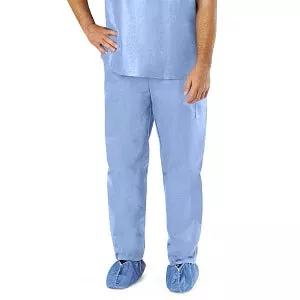 Medline Disposable Scrub Pants - Disposable Unisex Scrub Pants with Elastic Waist, Size 2XL, Wine - NON37213XXL