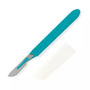 Medline Disposable Surgical Scalpels - Disposable Scalpel with Stainless Steel Blade, Sterile, No. 12 - MDS15212