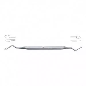 Medline Double-Sided Jansen Ear Curette - 6-1/4" (15.9 cm) Double-Sided Jansen Bone Curette - MDS3250216