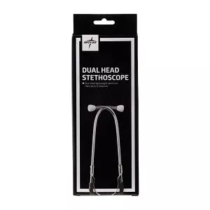 Medline Dual-Head Stethoscopes - Dual-Head Stethoscope, Black - MDS926201CS