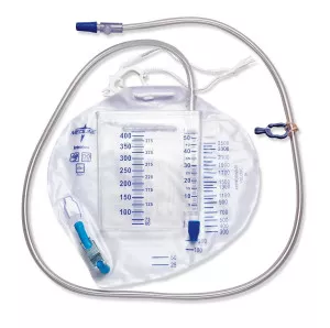 Medline DYND17403 - Urine Meter 400 mL with Drain Bag 2, 500 mL, Metal Clamp