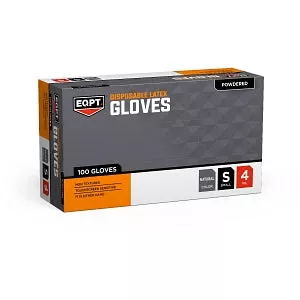 Medline EQPT Powdered Disposable Latex Gloves - EQPT Powdered Latex Industrial Gloves, 100 Count, Size L - EQPT4123P