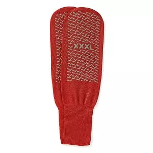 Medline Fall Prevention Slippers - Double-Tread Patient Slippers, Red, Bariatric - MDTPS4B07FPR