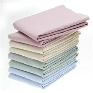 Medline Feels Like Home Color Infused Percale Contour Sheets - Percale Contour Sheet, Blue, 36" x 84" x 9", 2 doz. - MDTCS5P84BLU