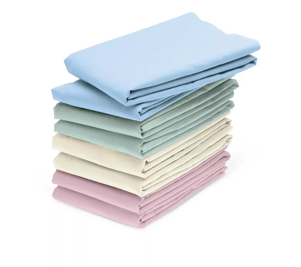 Medline Feels Like Home Color Infused Percale Flat Sheets - Percale Flat Sheet, Blue, 90" x 110" - MDTFS5P10BLUQ