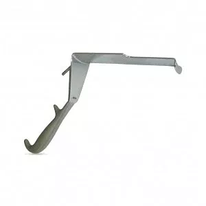 Medline Fiber Optic St. Marks Retractors - 7" (17.8 cm) Fiber Optic St. Marks Retractor, Universal Light Cable Connector with ACMI Base Included - MDS1852802F