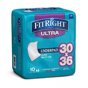 Medline FitRight Underpads - FitRight Underpads, 30" x 36" - MUP2000F