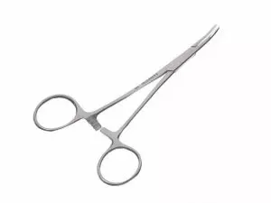 Medline Floor Grade Mosquito Forceps - Mosquito Scissors, Single-Use, Curved - DYND04034