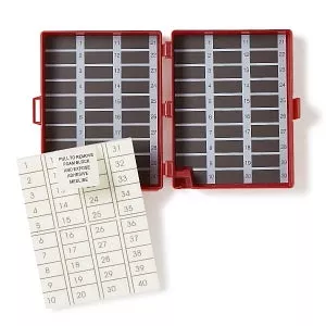 Medline Foam Block Needle Counters with Double Magnet & Blade Remover - Needle-Counter, Double Magnet, 50-Count - NC50FBR