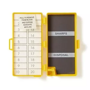 Medline Foam Needle Counters with Magnet and Blade Guard - Foam Needle Counter with Magnet, 40-Count - NC40FBRGS