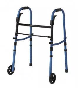 Medline Folding Paddle Walkers with 5" Wheels - Adult Folding Paddle Walker, 5" Wheels - MDS86410PAD5