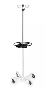 Medline Four Leg Four Hook IV Stand - Patient Support IV Stand with 4 Legs, 4 Hooks, 56" to 102" H - MPH08IV5113
