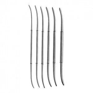 Medline Furst Double-Ended Hank Uterine Dilators - 17-18 Fr 11" (27.9 cm) Furst Double-Ended Hank Uterine Dilator, Japanese Stainless Steel - MDS7043018F