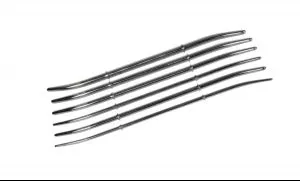 Medline Furst Double-Ended Hank Uterine Dilators - Set of 6 11" (27.9 cm) Furst Double-Ended Hank Uterine Dilator Set, Size 9/10 Fr to 19/20 Fr, Japanese Stainless Steel - MDS7043506F