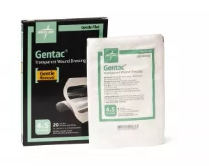 Medline Gentac Silicone Film Dressing - Gentac Transparent Film Silicone Dressing, 2" x 3" - MSC1623