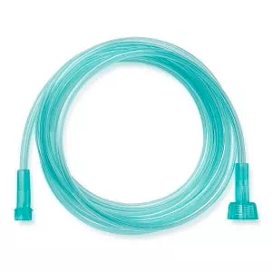 Medline Green Oxygen Tubing with Standard Connector - Green Crush-Resistant Oxygen Tubing, 50', Standard Connector - HCS4550GB