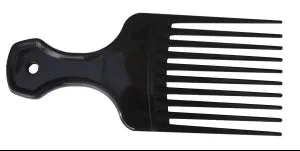 Medline Hair Picks - Pick Comb, Black, 5.125" x 2.25" - MDS1372066CS