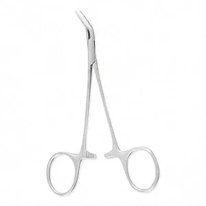 Medline Halsted Mosquito Forceps - 5" (12.7 cm) 45° on Flat Halsted Mosquito Forceps - MDS0134346