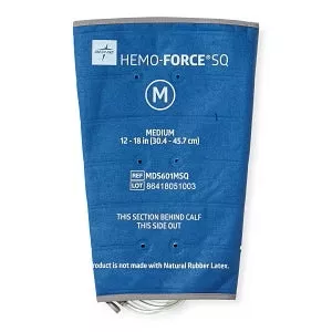 Medline Hemo-Force Sequential Triple-Bladder DVT Sleeves - Hemo-Force Sequential DVT Sleeve with No Trim, Calf-Length, Size L with Circumference 18" - 22" (45.7 - 55.9 cm) - MDS601LSQ2