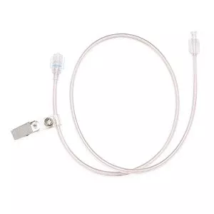Medline High-Pressure Contrast Injection Tubing, Clip, Rotating Adaptor - High-Pressure Injection Tubing with Drape Clip with Rotating Adaptor, Male Luer Lock, Female Fittings, 10" - DYNJTBHPC10R