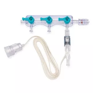 Medline High-Pressure Manifolds, Standard Handle - Right-Hand Orientation 600 PSI Manifold with Standard Handle in OFF Position, 2 Ports - DYNJMAN02IT