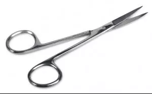 Medline Iris Curved Scissors - Iris Scissors, Single-Use, Curved - DYND04026