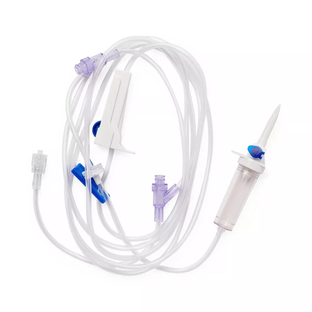 Medline IV Administration Sets - IV Administration Set with 1 Injection Port, 15 drops / mL, 92" - DYNDTA1530