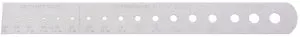 Medline K-Wire Ruler And Pin Gauge - RULER, INCH AND MM GRADUATED, 6.5"(17CM) - MDS0235331