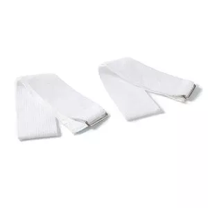 Medline Knee and Body Straps - Disposable Poly / Nylon Knee / Body Strap with Metal Ring, 3" x 30" - NON548001
