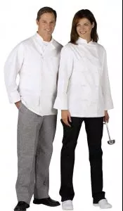 Medline Knot Button Chef Coats - DBS-COAT, CHEF, LONG SLEEVE, WHITE, 62 - 335ERS62