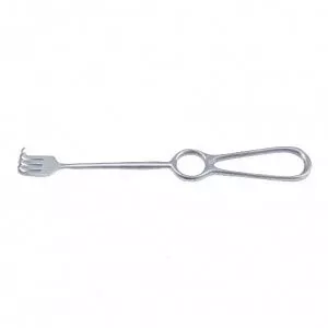 Medline Kocher Retractors - 8-3/4" (22 cm) Kocher Retractor with 6-Prong Semi-Sharp Tip - MDS1833406